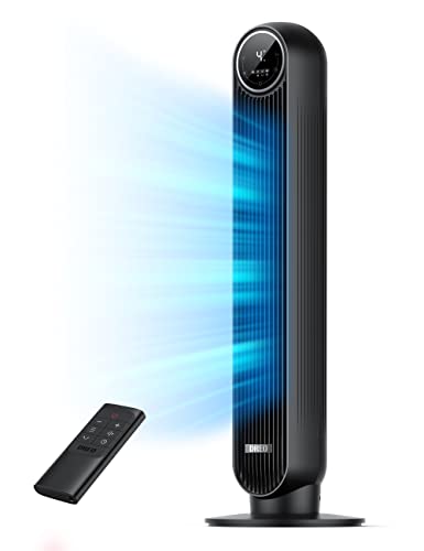 - Dreo 28dB Silent Tower Fan | 7.3m/s Velocity Electric Cooling Fan | Remote Control 90° Oscillating | 4 Speeds | 4 Modes -