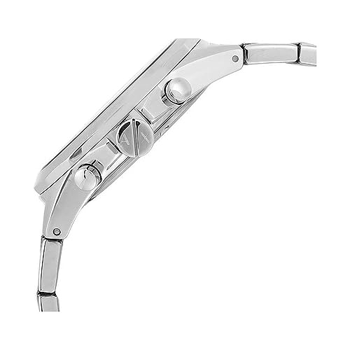Armani Exchange Watch for Men, Chronograph Movement, 44 mm Silver Stainless Steel Case with a Stainless Steel Strap, AX2600