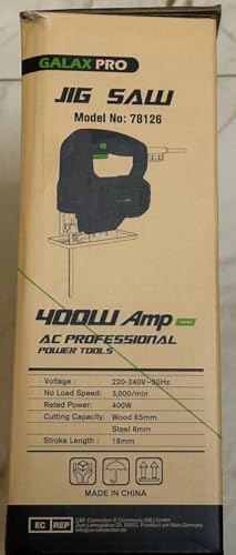 - GALAX PRO 400W Variable Speed Jigsaw | 3000 SPM,±45° Bevel Cutting | Lock-on Button -