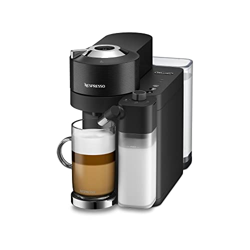 De'Longhi Nespresso Vertuo Lattissima ENV300.B, Automatic Coffee Machine with Automatic Milk Frother, Single-Serve Capsule Coffee Machine, 5 Cup Sizes, 1500W, Matt Black & Glossy
