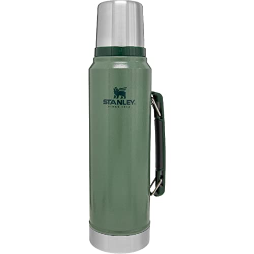 - Stanley Classic Legendary Thermos Flask | 1L | Keeps Hot or Cold For 24 Hours | Stainless Steel Leakproof Coffee Flask | Dishwasher Safe | Hammertone Green -
