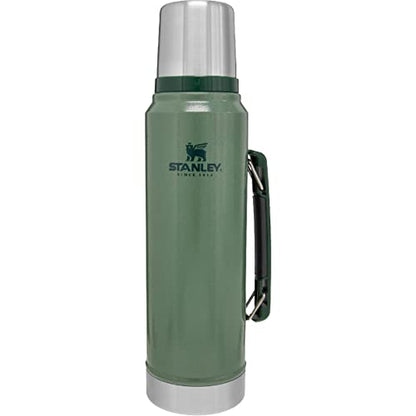 - Stanley Classic Legendary Thermos Flask | 1L | Keeps Hot or Cold For 24 Hours | Stainless Steel Leakproof Coffee Flask | Dishwasher Safe | Hammertone Green -