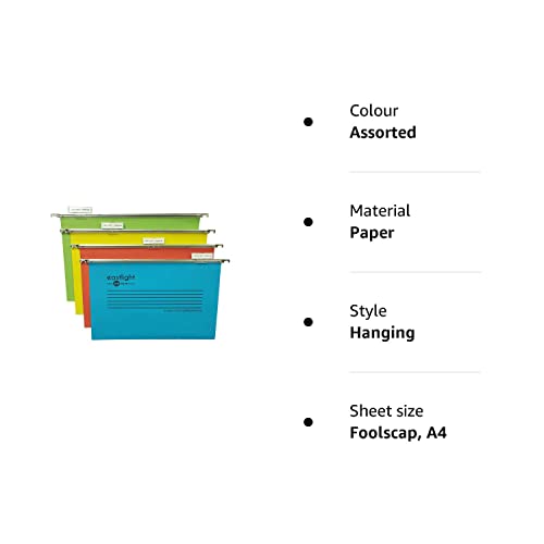 - Eastlight Premium Suspension Files [ Pack 25 ] | Foolscap | Filing Cabinet -