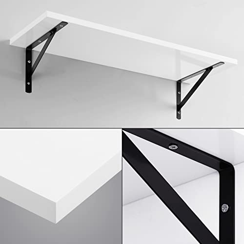 - SONGMICS Floating Shelves | Set of 2 Wall Shelves | 60 x 21 x 14 cm | Wooden Shelves with High Gloss Finish | White LWS02WB -
