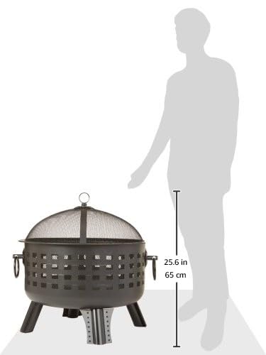 Amazon Basics Steel Round Lattice Fire Pit, 60 cm (23.5 Inches)