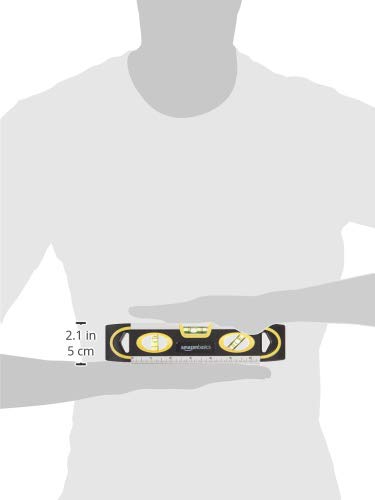 Amazon Basics Magnetic Torpedo Level and Ruler - 9-Inch