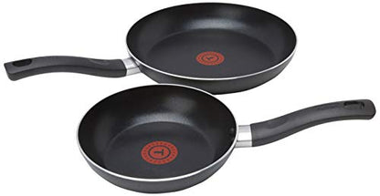 - Tefal | Taste Twin Pack | Aluminium Frying Pans | Pan Set | Pans 20 cm and 28 cm diameter | Non-Stick | Black | Pack of 2 -