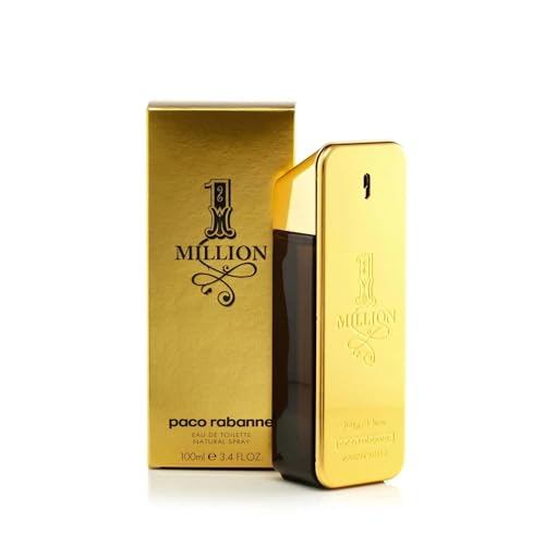 - 1 Million by Paco Rabanne Eau De Toilette for Men, 100 ml, Gold