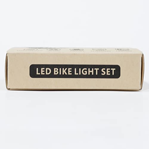CIRYCASE Bike Lights Set Super Bright, USB Rechargeable Bike Light with Spot & Flood Beam, IP65 Waterproof Cycle Lights for Night Riding, DIY 2 x 4 + 2 x 6 Lighting Modes Bike Lights Front and Back