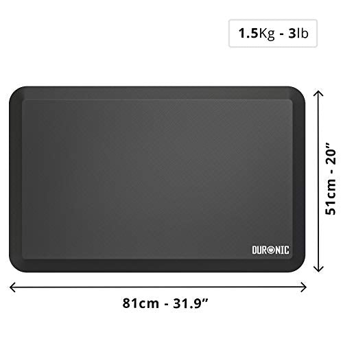 - Duronic Anti-Fatigue Mat DM-MAT1 Ergonomic Design for Home | Office Sit Stand Desk Floor Mat | Waterproof Standing With Memory Foam -