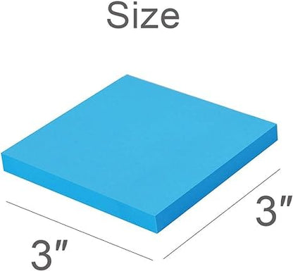 24 Pads - 3 in x 3 in Sticky Notes, 8 Colors Post Self Stick Notes Pads Bright Stickies Colorful Super Sticking Memo Pads，for Office, Home, School, Meeting, Strong Adhesive, 82 Sheets/pad