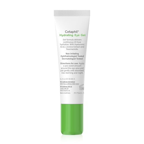 Cetaphil Hyaluronic Acid Eye Gel, 14ml, Eye Cream with Niacinamide, Visibly Reduce Dark Circles, Vegan-Friendly