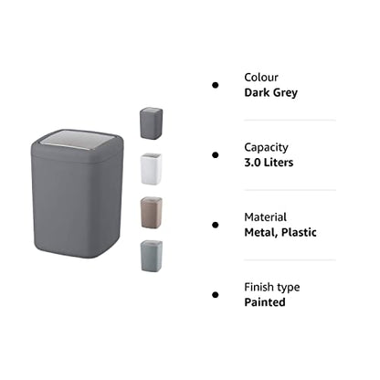 - WK Barcelona Square Small Swing Waste Bin