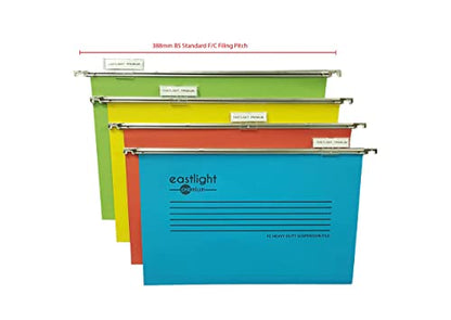 - Eastlight Premium Suspension Files [ Pack 25 ] | Foolscap | Filing Cabinet -