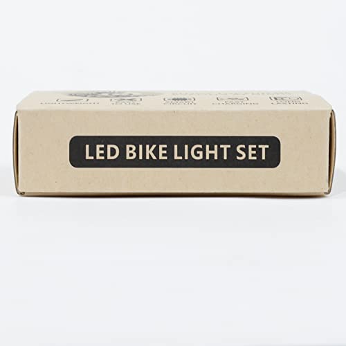 CIRYCASE Bike Lights Set Super Bright, USB Rechargeable Bike Light with Spot & Flood Beam, IP65 Waterproof Cycle Lights for Night Riding, DIY 2 x 4 + 2 x 6 Lighting Modes Bike Lights Front and Back