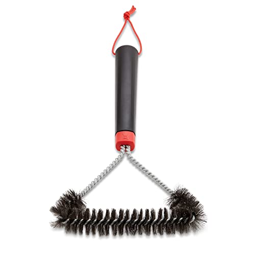 - Weber 6277 30 cm Three-Sided Grill Brush, Black/Silver