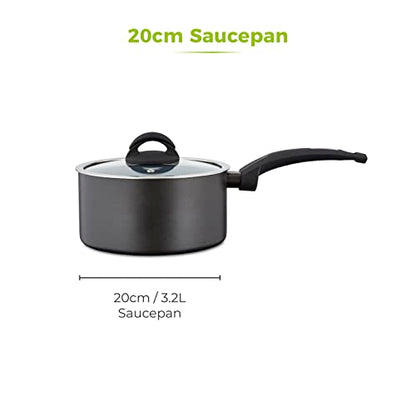 - Tower T80358 Cerasure | 20cm Saucepan | Non-Stick Coating -
