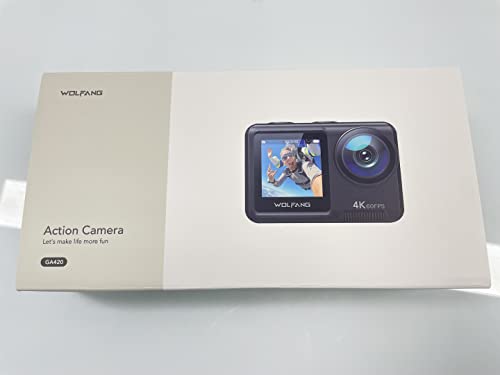 - WOLFANG GA420 Dual Screen Action Camera 4K 60FPS 24MP
