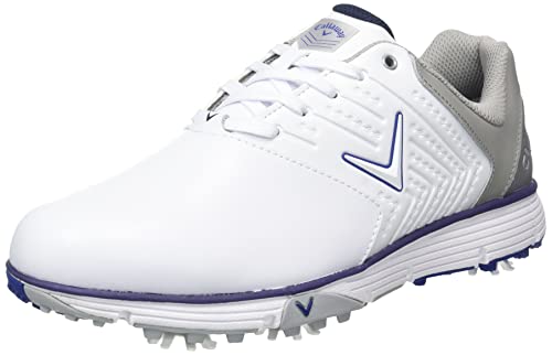 Callaway Men's M574 Chev Mulligan Golf Shoes, White Navy, 9 UK