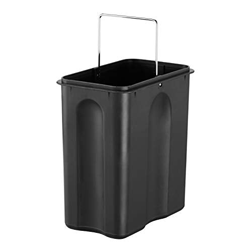 BLACK+DECKER BXBNOOO5E 5L Metallic Grey Pedal Bin with Soft Close Lid, Stainless Steel, 30cm x 14cm x 29cm (Packaging may vary)