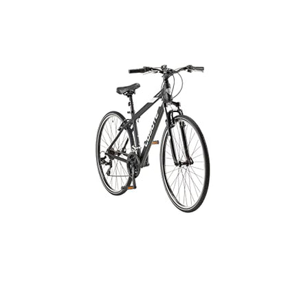 Coyote URBAN Gents's Hybrid Bike With 700C Wheels 20-Inch Frame, 18-Speed Shimano Gearing & Shimano EZ Fire Shifters,V-Brake, BLACK Colour