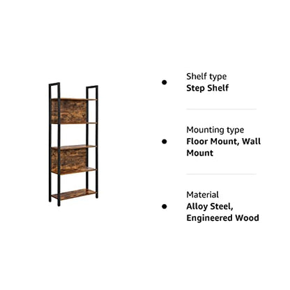 - VASAGLE Bookcase, Storage Shelf, Kitchen Shelf -