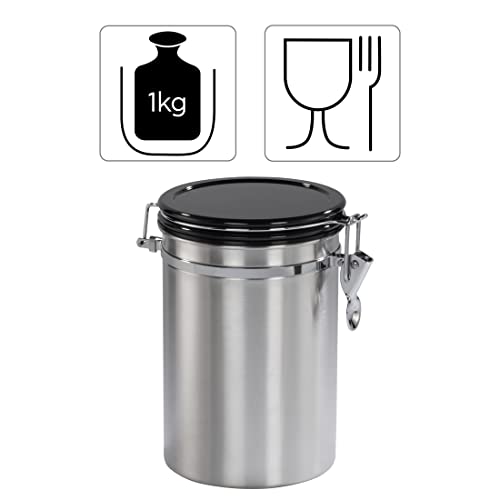 - Xavax Coffee Jar for 1 kg Coffee, Stainless Steel.