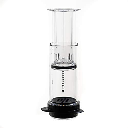 Delter Coffee Press - Coffee Maker 400ml (Transparent/Clear) Filter Espresso Coffee Maker