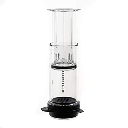 Delter Coffee Press - Coffee Maker 400ml (Transparent/Clear) Filter Espresso Coffee Maker