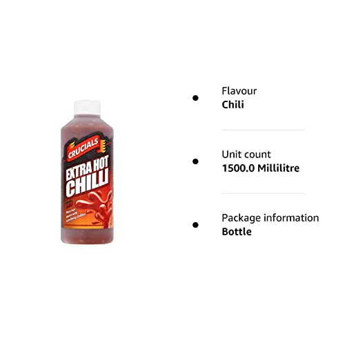 Crucials Extra Hot Chilli Squeezy Sauce 500ml (Pack of 3)