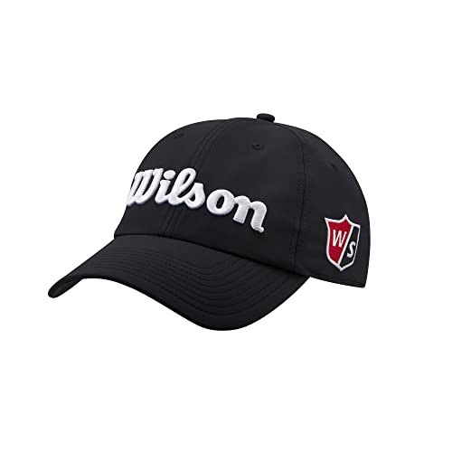 - Wilson Men's Pro Tour Baseball Cap, Black/White, One Size UK