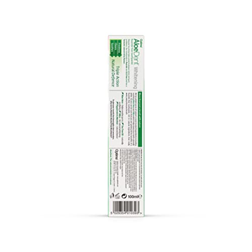 Aloe Dent Whitening Aloe Vera Toothpaste Fluoride Free, Natural Action, Vegan, Cruelty Free , SLS Free, Naturally White, Healthy Gums , 100 ml, packaging may vary