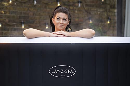 - Lay-Z-Spa Miami | AirJet Inflatable Hot Tub Spa | 2-4 person -