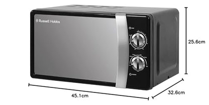 - Russell Hobbs | 17 Litre | 700 W | Black Solo Manual Microwave | 5 Power Levels -