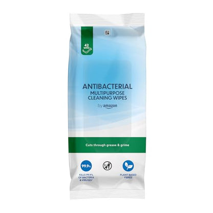 by Amazon Antibacterial Multipurpose Cleaning Wipes, fresh, 252 Count, 42 count (Pack of 6)