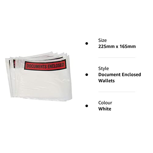 - SALTECH 10 X A5 Printed Document Enclosed Wallets | Pack of 10 | A5 | Approx 225mm x 165mm -