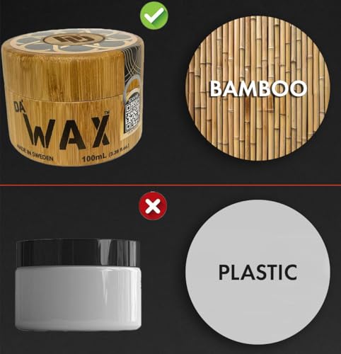Da Dude Da Wax Premium Strong Hold Men's Hair Styling Wax with Matte Finish - Natural, Firm Hold Hair Wax for Versatile Styling