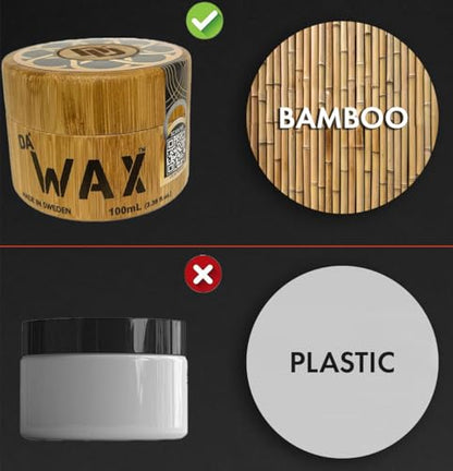 Da Dude Da Wax Premium Strong Hold Men's Hair Styling Wax with Matte Finish - Natural, Firm Hold Hair Wax for Versatile Styling