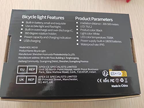 BIKIL Bike Lights Set Front and Back, USB C Rechargeable 6400 mAh Super Bright 2400 Lumen Bicycle light,Easy to Install Bike Headlight and Taillight Combinations,Road and Mountain Cycling Light