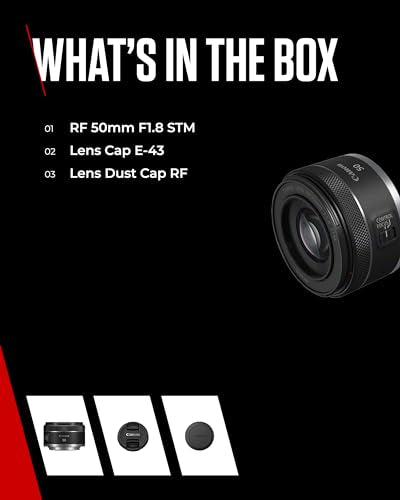 Canon RF 50mm F1.8 STM Lens - Compact and Lightweight Lens for EOS R-Series Cameras, Fast Aperture, Smooth Focusing - Ideal for Portraits and Creative Photography