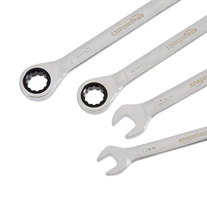 Amazon Basics Ratcheting Wrench Set - Metric, 5-Piece