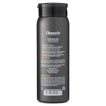 Chassis Unscented Powder for Men Premium Body Powder, Talc-Free