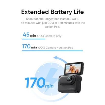 - Insta360 GO 3 (128GB) | Vlogging Camera for Creators | Vloggers with Flip Touchscreen -