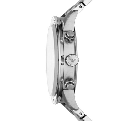- Emporio Armani Watch for Men | Quartz Chronograph Movement | 43 mm Silver Stainless Steel Case with a Stainless Steel Strap | AR11241 -