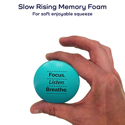 3X Motivational Stress Balls Gift Set - Slow Rising memory foam stress balls For Adults And kids. Tackle stress relief and anxiety. Inspire Positive Thinking - Perfect Squeeze Toy For Hand Therapy