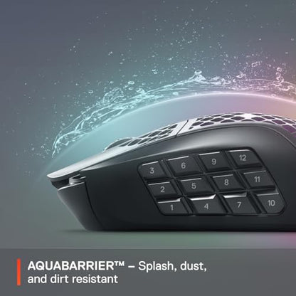 - SteelSeries Aerox 9 Wireless | Holey RGB Gaming Mouse | Ultra-lightweight Water Resistant Design -