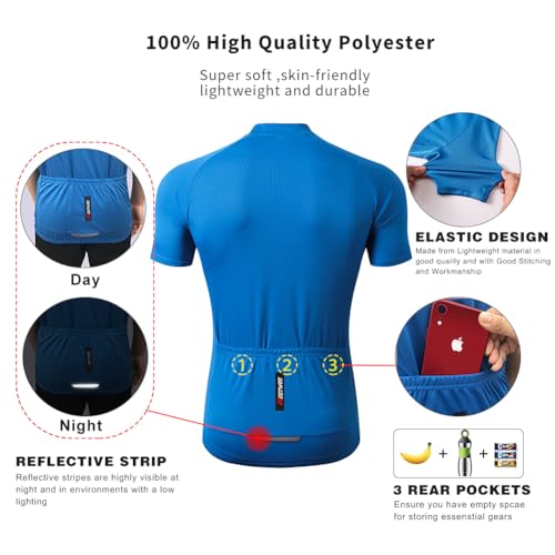 - FEIXIANG Men’s Cycling Jersey | Short Sleeve Cycle Tops -