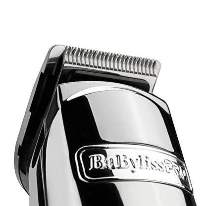 BaBylissPRO High-Torque Super Motor Beard Trimmer, 2 Japanese steel blades, metal housing, cordless
