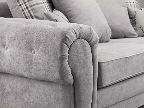 - Honeypot Sofa | Verona Scatterback Sofa Grey 3 Seater -