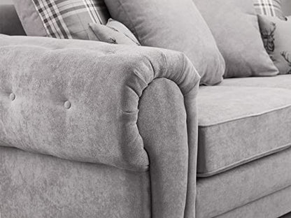 - Honeypot Sofa | Verona Scatterback Sofa Grey 3 Seater -